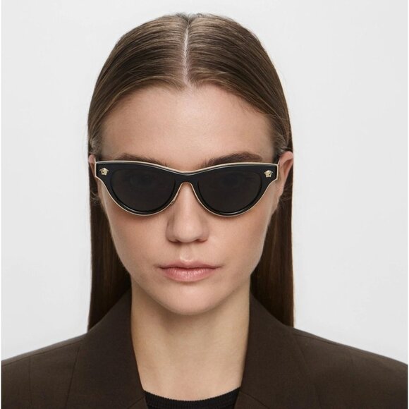 NEW VERSACE VE2273 GB1/87 CAT EYE BLACK/GRAY WOMEN SUNGLASSES MOD 2273 GB1/87 main image 7